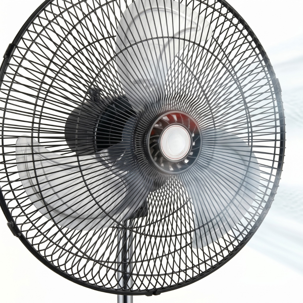 Ventilator de Podea, Putere 55W, 3 Trepte de Viteza, 220V - 240V, 3 Pale din Aluminiu, Diametru 28 cm [5]