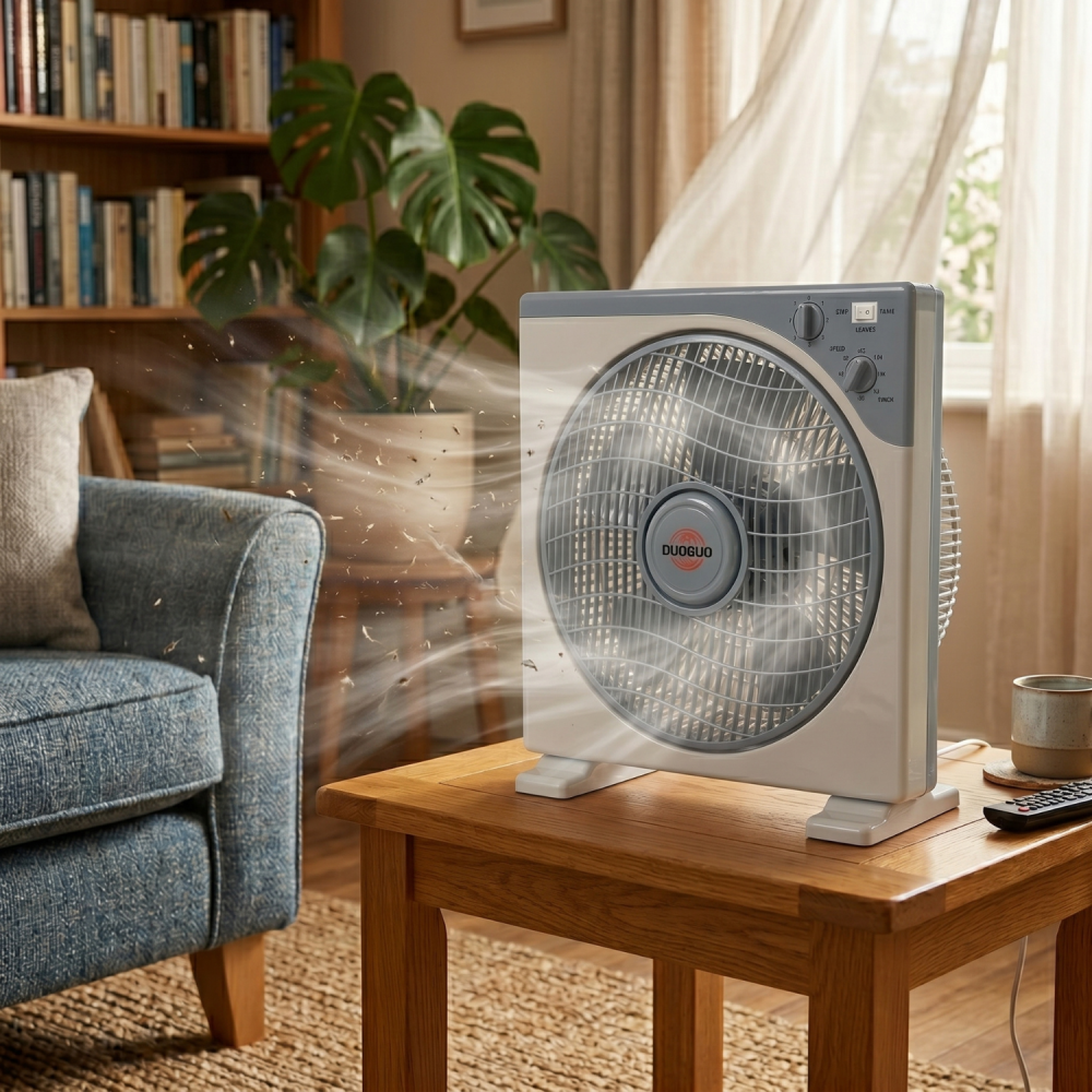 Ventilator de podea, Putere de 40W. 3 Trepte de Viteza, Temporizator de 60 minute, Grijal rotativ, Diametru 30 cm [2]