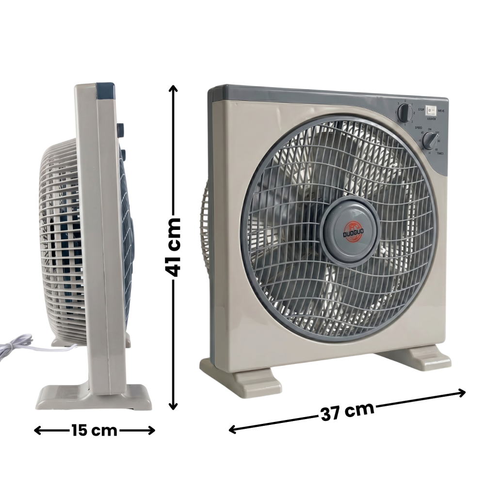 Ventilator de podea, Putere de 40W. 3 Trepte de Viteza, Temporizator de 60 minute, Grijal rotativ, Diametru 30 cm [6]