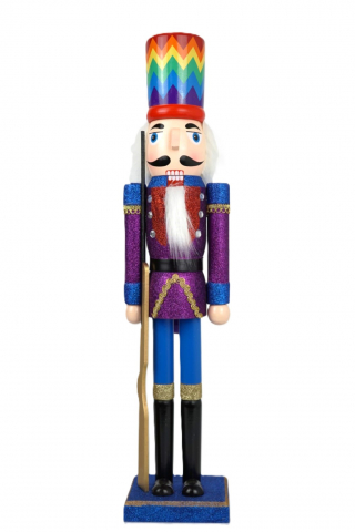 Spărgători de nuci - Spargator de nuci ornament Pusca Albastru/Mov Sclipici_9989-17