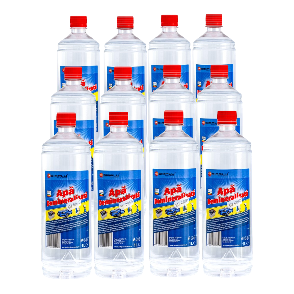 Set 12x Apa demineralizata Simplu, 1L