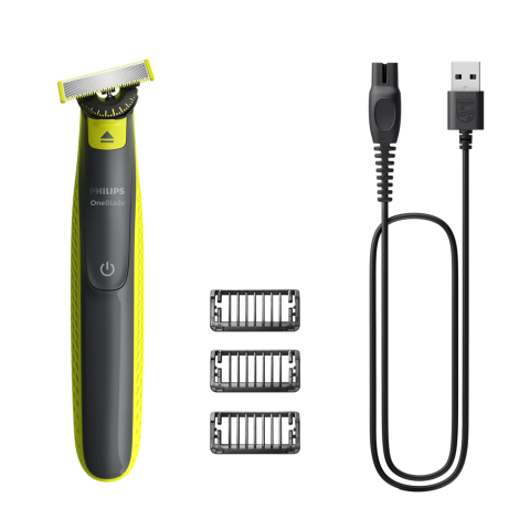 Alectro Deals - Aparat de barbierit si tuns pentru fata si corp QP2724/23, Lama 360, autonomie 45 minute, Verde