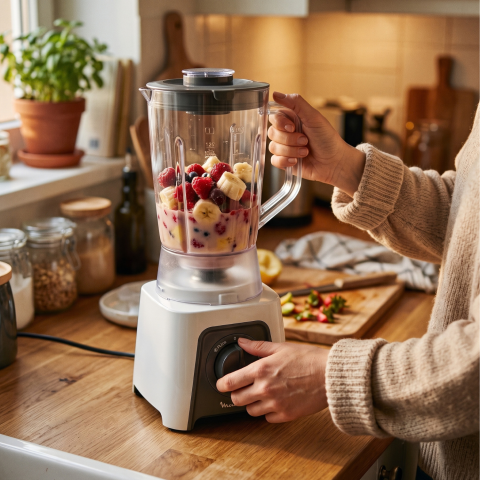 Blender Tefal Blendeo+ BL2C0130, 450W, 1.25L, 2 viteze, functie Pulse, maruntire gheata, 4 lame detasabile, alb [3]