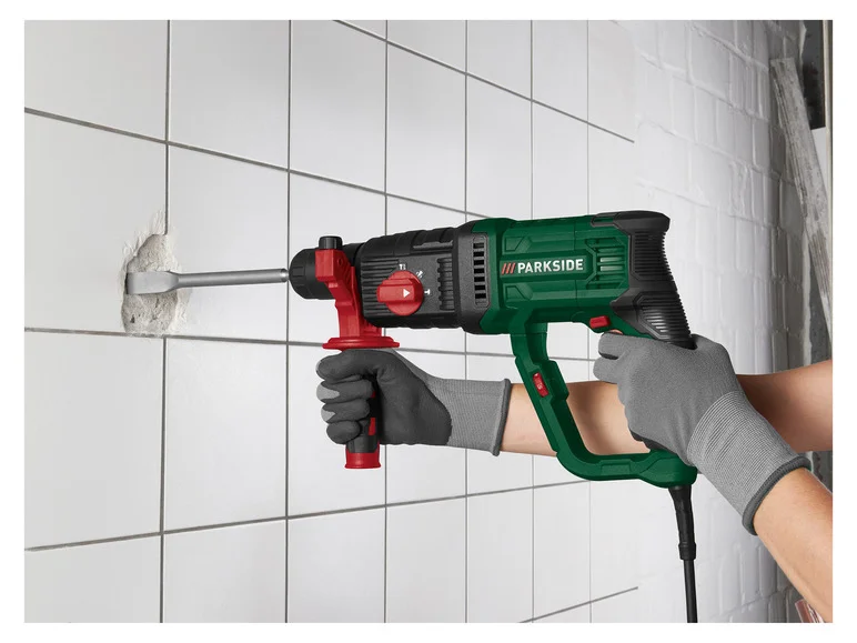 Ciocan rotopercutor cu fir Parkside PBH 1050 D4 ( PBH1050D4 ), Putere de 1050W, Mandrina rapida, Forta de percutie de 3 J, nr. percutii 5300 min, turatie de 980 rpm, Verde [2]