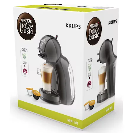 spressor cu capsule KRUPS NESCAFÉ® Dolce Gusto® Mini Me, 15 bari, 1500 W, capacitate rezervor 0,8 L, funcție Eco, gri [8]