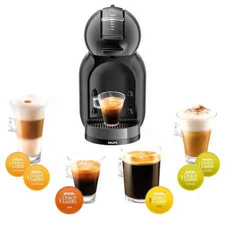 spressor cu capsule KRUPS NESCAFÉ® Dolce Gusto® Mini Me, 15 bari, 1500 W, capacitate rezervor 0,8 L, funcție Eco, gri [6]
