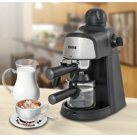 Espressor manual Zass ZEM 05, 800W, Dispozitiv Cappuccino, Negru [4]
