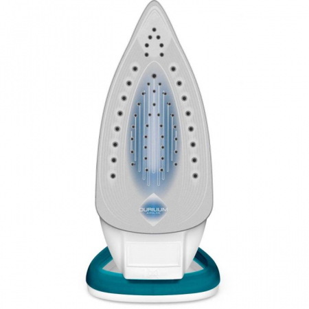 Fier de calcat TEFAL EasyGliss Plus FV5718E0, 2500W,  Durilium AirGlide, 190g/min, Easygliss Plus, functie calcare verticala, Autosteam, alb&albastru, turcoaz [1]