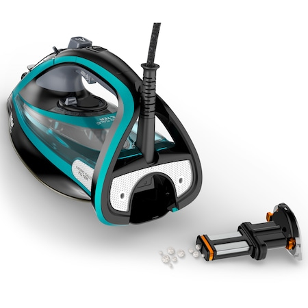 Fier de calcat Tefal FV9844E0 Ultimate Pure, 3200 W, Talpa Durilium AirGlide, Autoclean, jet de aburi 250gr/min, Micro-Calc Filter 2in1, Negru/Bleu [6]
