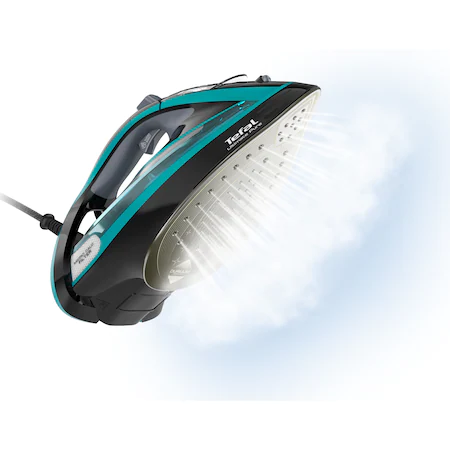 Fier de calcat Tefal FV9844E0 Ultimate Pure, 3200 W, Talpa Durilium AirGlide, Autoclean, jet de aburi 250gr/min, Micro-Calc Filter 2in1, Negru/Bleu [4]