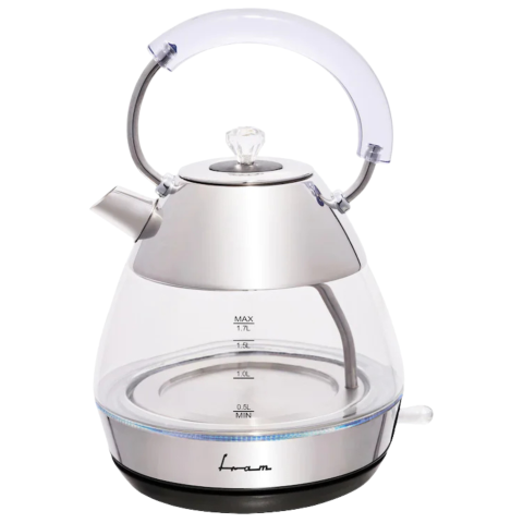Fierbator electric FRAM FEK-2200GX, 2200W, capacitate 1.7 L, corp din sticla, Sticla/Inox [0]