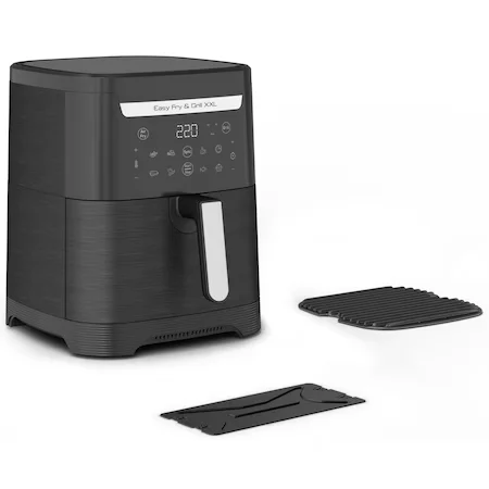 Friteuza cu aer cald Tefal EasyFry & Grill XXL EY801815, 1830W, tehnologie Extra Crisp, 8 programe, gratar incorporat, capacitate 6.5 l, 2 zone de gatire, invelis antiaderent, Negru [2]