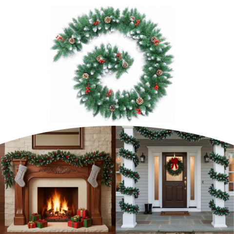 Decoratiuni Craciun - ghirlanda-craciun-2-7m-verde-conuri-zapada.jpg