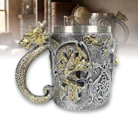 Cani Medievale - halba-bere-400ml-dragon-inox-rasina.jpg