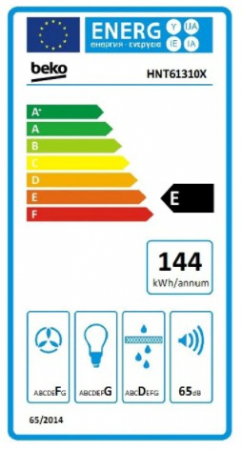 Hota incorporabila telescopica Beko HNT61310X, putere de absorbtie 429 m3/h, filtru metalic, 2 motoare, 60 cm, Inox [6]