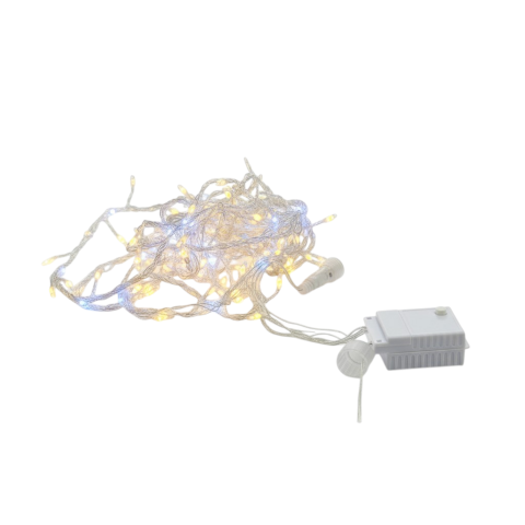 Sezon & Cadouri - Installatie Luminoasă Crăciun 3M cu 220 LED-uri, Cablu Transparent, Lumină Caldă, Decor Festiv Interior, Multi-Funcțională