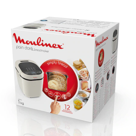 Masina de paine Moulinex Pain Dore OW210A30, 720 W, 1000 g, 12 programe, Alb [4]