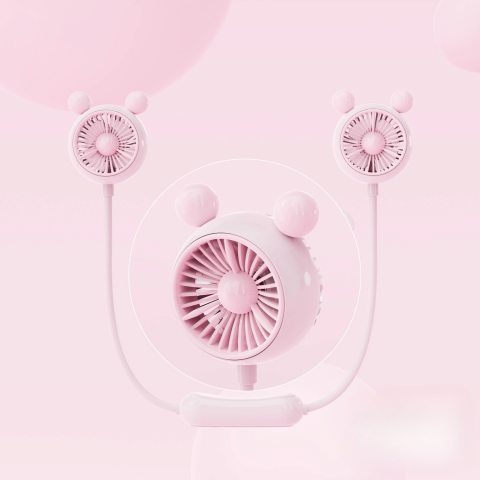 Ventilatoare si racitoare aer - ventilator-gat-portabil-roz-ajustabil.jpg