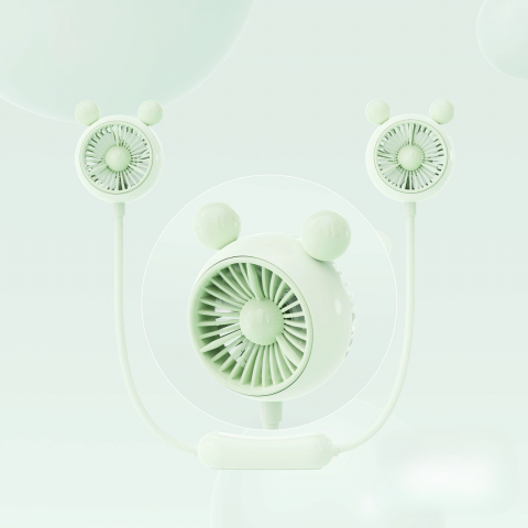 Ventilatoare si racitoare aer - ventilator-gat-portabil-verde-ajustabil.jpg