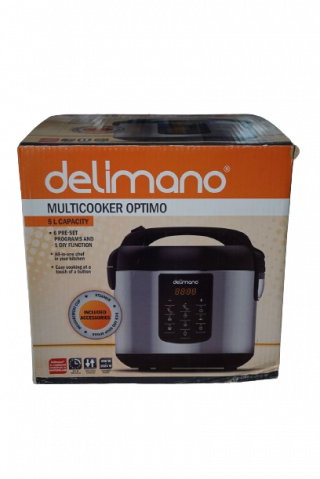 Oala electrica Delimano Optimo, 5 litri, temporizator de 24 ore, afisaj LED, 6 programe presetate, functie de pornire intarziata, functie de mentinere a temperaturii, vas cu invelis antiaderent, 1023 [6]