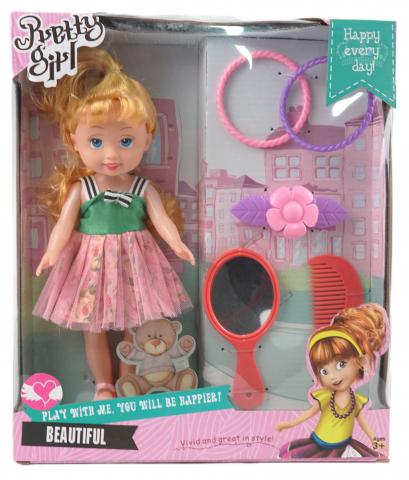 Păpuși, Pluș & Rol - papusa-pretty-girl-accesorii-coafat.webp