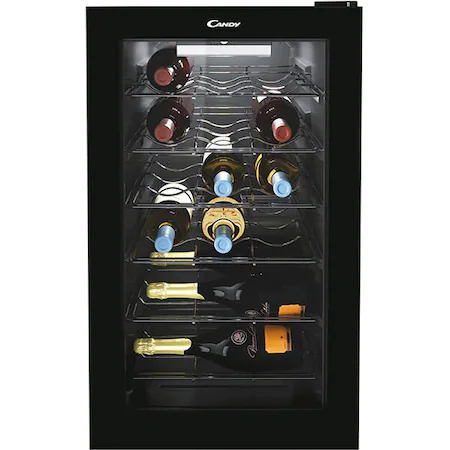 Vitrine de vinuri - Racitor de vinuri CANDY CWC 021 MDH, 21 sticle, Clasa B, H 69.5 cm, Negru