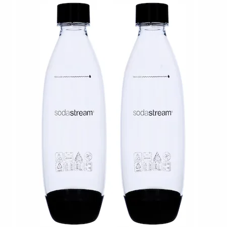 Aparate pentru bauturi carbogazoase - set-2-sticle-sodastream-tritan-1l-transparent-negru-ecologice-bpa-free.jpg