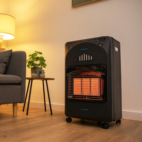 Soba incalzire pe gaz GPL, CECOTEC ready warm 5341, 4200W, 3 trepte de putere, aprindere piezo-electrica, 4.2kW, oprire automata, Negru [1]