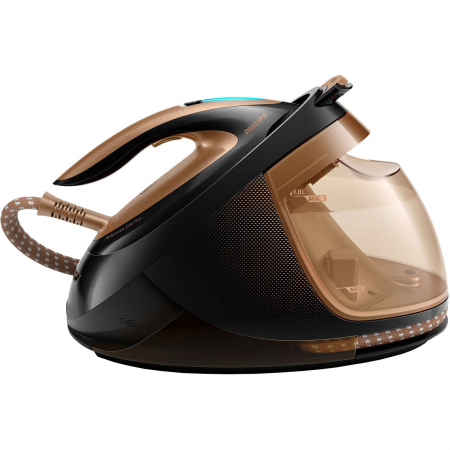 Statii de calcat - Statie de calcat cu boiler Philips PerfectCare Elite Advanced GC9682/80, 2700W, talpă T-ionicGlide, tehnologia OptimalTemp, detartrare Easy De-Calc Plus, 8 bari, abur 165 g/min., jet de abur 600g, rez