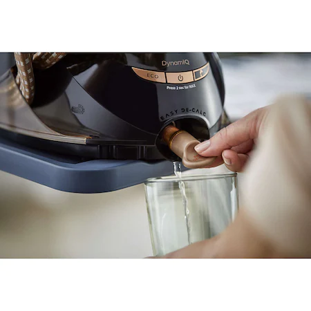 Statie de calcat cu boiler Philips PerfectCare Elite Advanced GC9682/80, 2700W, talpă T-ionicGlide, tehnologia OptimalTemp, detartrare Easy De-Calc Plus, 8 bari, abur 165 g/min., jet de abur 600g, rez [7]