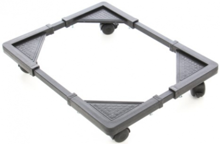 Suport aragaz / frigider, reglabil, latime 38 - 60 cm, lungime 48 - 70 cm, 100 kg, cu rotile, negru [1]