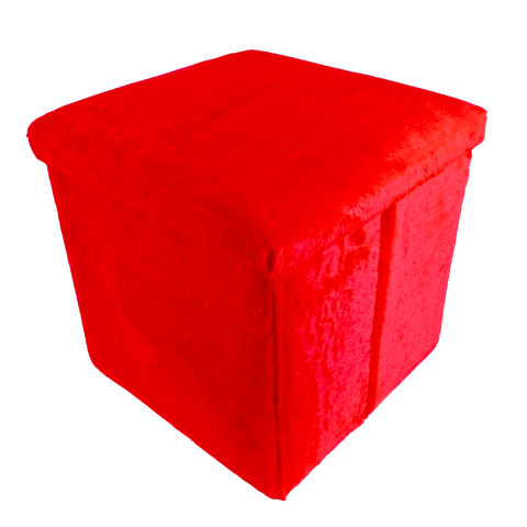 Mobilier & Organizare - taburet-pliabil-cu-spatiu-de-depozitare-tip-cutie-otoman-pufos-cub-38x38x38-cm-rosu