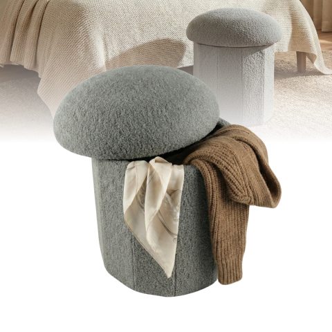 Scaune taburet & pufuri - taburet-rotund-ciuperca-gri.jpg