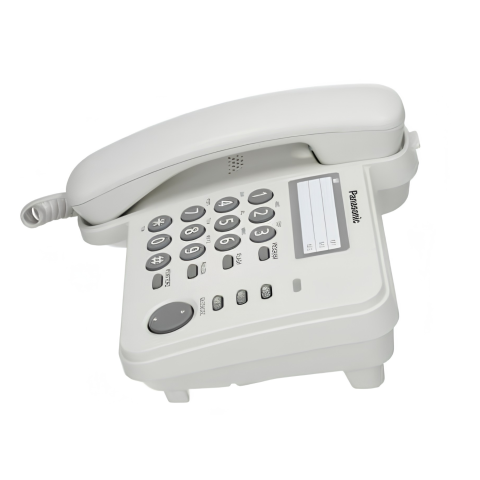 Telefon analogic Panasonic KX-TS520FXW, indicator sonerie, montare perete, alb [3]