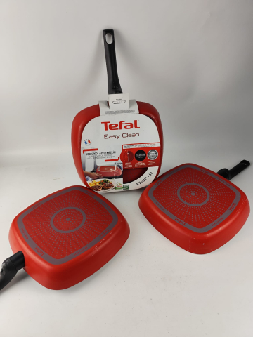 Reîmpachetat - tigaie-grill-tefal-easy-clean-26x26cm-thermo-signal-titanium-rosu.jpg