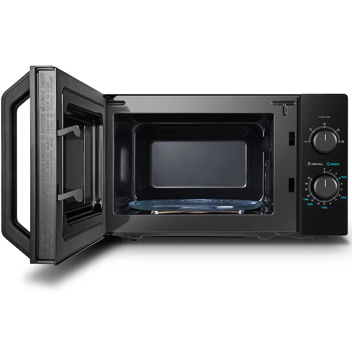 Cuptor cu microunde Toshiba MW2-MM20PBK, 20 l, 800 W, Control mecanic, Iluminare LED, Negru [1]