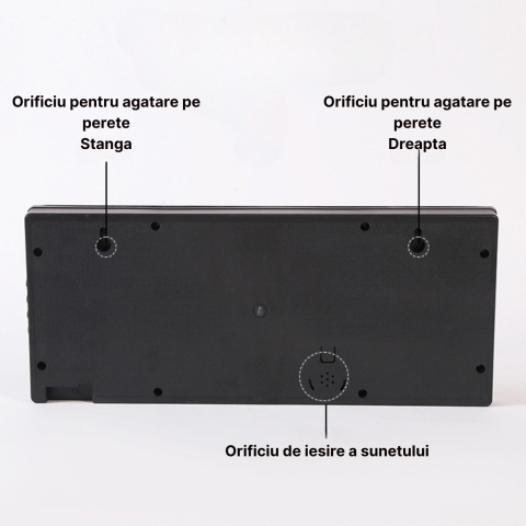 Transformă-ți spațiul cu un ceas digital de perete modern și funcțional, dotat cu afișaj LED mare și clar. Acest ceas nu doar arată ora exactă, ci afișează și data, ziua săptămânii și temperatura, fii [3]