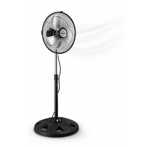Casă & Decor - Ventilator cu Picior reglabil, 55W, 3 trepte de viteză, Oscilație automată, Diametru 28 cm, Inălțime ajustabilă 70-97 cm, negru