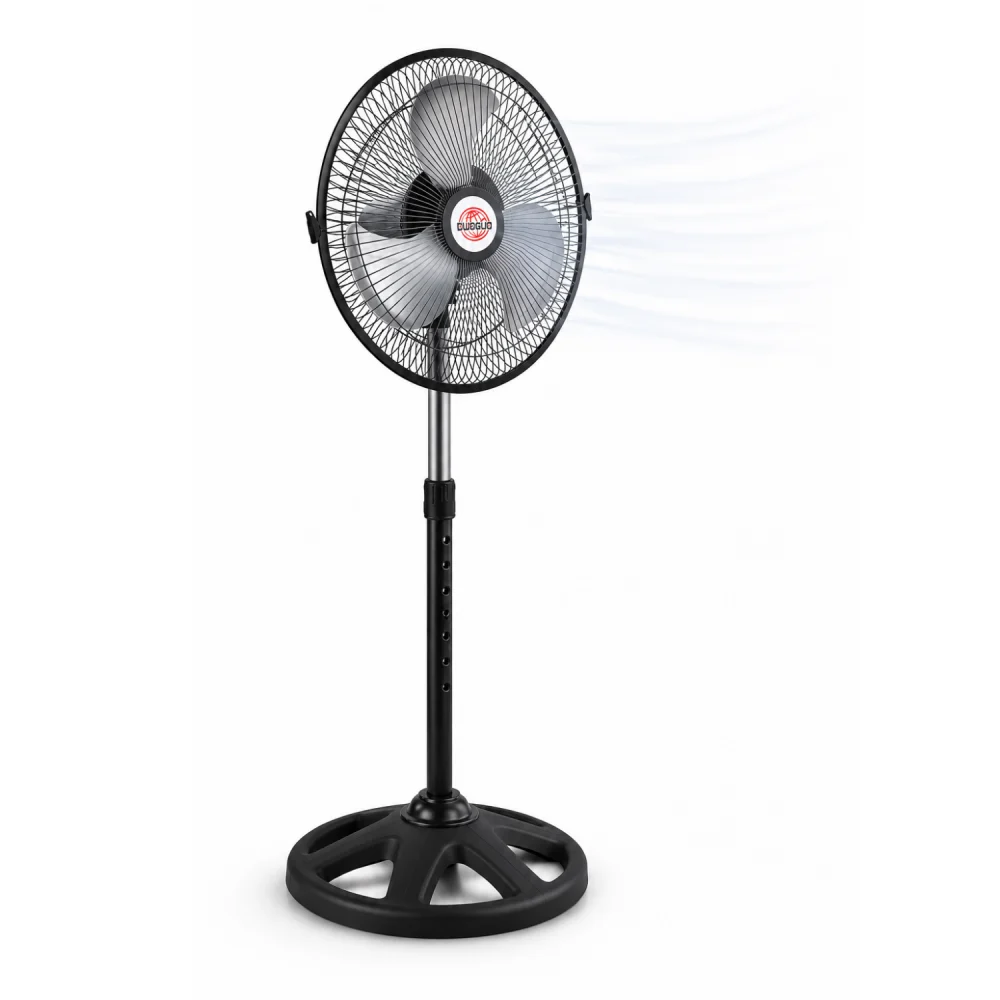 Ventilator cu Picior reglabil, 55W, 3 trepte de viteză, Oscilație automată, Diametru 28 cm, Inălțime ajustabilă 70-97 cm, negru [0]