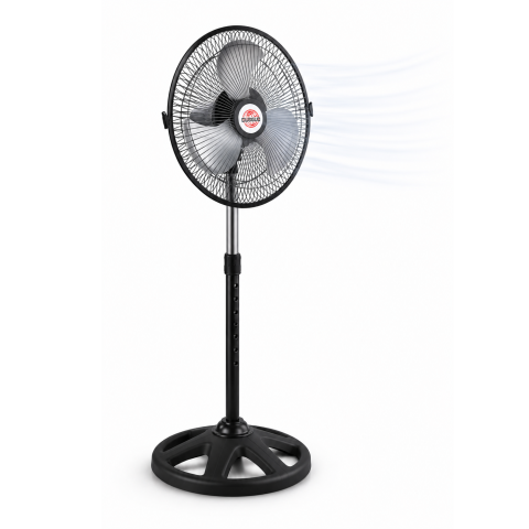 Ventilator cu Picior reglabil, 55W, 3 trepte de viteză, Oscilație automată, Diametru 28 cm, Inălțime ajustabilă 70-97 cm, negru [0]