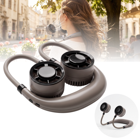Ventilatoare - ventilator-gat-portabil-usb-c-2-turbine-4-viteze-display-led-maro.jpg