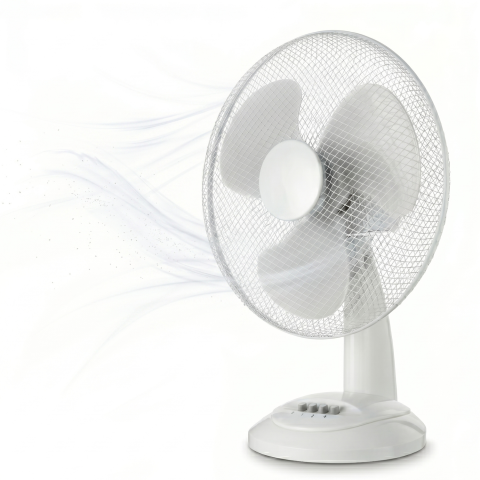 Ventilatoare - Ventilator de masa, Putere de 35W, 3 Trepte de Viteza, Functie de oscilatie, Diametru 44.5 cm
