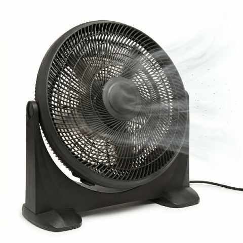 Ventilatoare - Ventilator de Podea, Diametru 50 cm, 3 trepte de viteza, Putere de 100W, Oscilatie, Negru