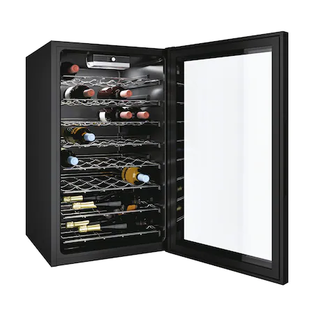 Vitrina de vinuri Candy CWC 150EM/N, 41 sticle, MonoZone, Clasa G, Iluminare LED, Negru [3]