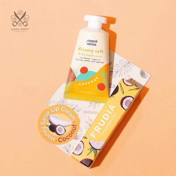 Crema Reparatoare pentru Buze cu Cocos si Miere Frudia Salve Lip Cream, 10g [3]