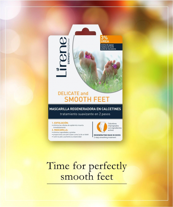 Sosete Exfoliante si Regeneratoare pentru Picioare Lirene Delicate and Smooth Feet [2]