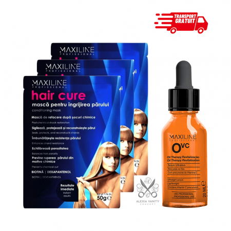INGRIJIRE PAR - Pachet Promo: Tratament Capilar de Urgenta Maxiline Brazilia 3 x Masca Ingrijire + Ser Revitalizant