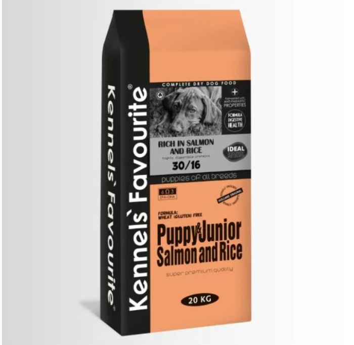 Kennels Favourite PUPPY & JUNIOR Salmon and Rice- caini pui / juniori talie medie si mare [1]