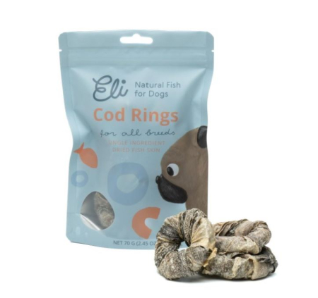 RECOMPENSE & SUPLIMENTE CAINI - Inele din piele de cod pentru caini – recompense naturale Alishop