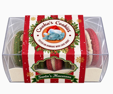 RECOMPENSE & SUPLIMENTE CAINI - Santa’s Macarons pentru caini – Recompense festive de Craciun | Alishop.ro